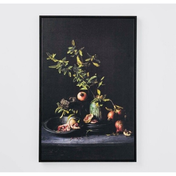 16"x24" Dark Floral Framed Wall Art - Threshold designed with Studio McG…